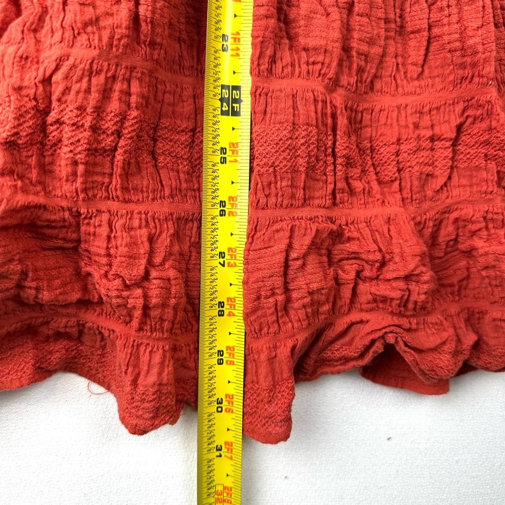 Max Studio Textured Cotton Shirred Maxi Skirt Boho - Picture 7 of 7